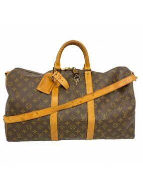 Louis Vuitton Boston Bag Monogram Keepall Bandouliere 50 Brown